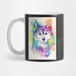 Happy - Siberian Husky Dog Art Mug